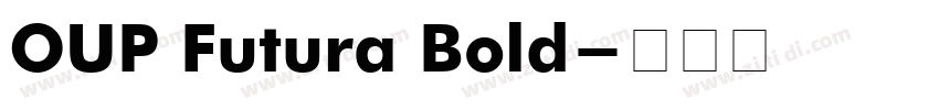 OUP Futura Bold字体转换